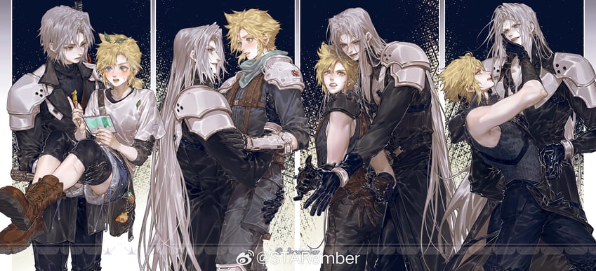 cloud strife and sephiroth (final fantasy and 1 more) drawn by starember