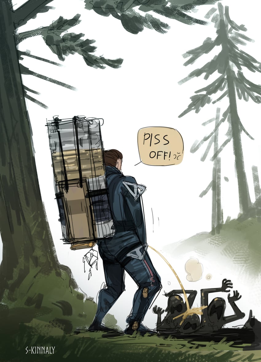sam porter bridges (death stranding) drawn by sara_kinnaly