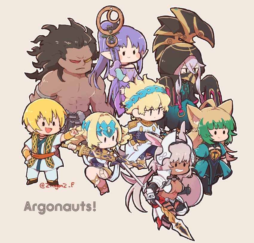 medea, caenis, atalanta, heracles, asclepius, and 4 more (fate and 1 more) drawn by znononz