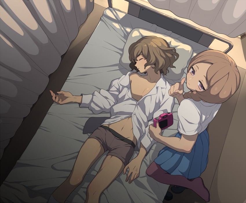 shindou takuto and yamana akane (inazuma eleven and 1 more) drawn by kudou_akira