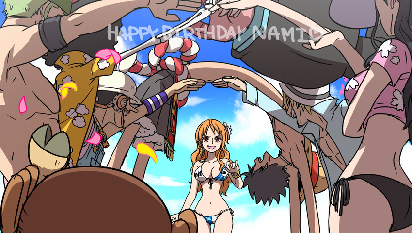 nami, monkey d. luffy, nico robin, roronoa zoro, sanji, and 4 more (one piece and 1 more) drawn by kyakya