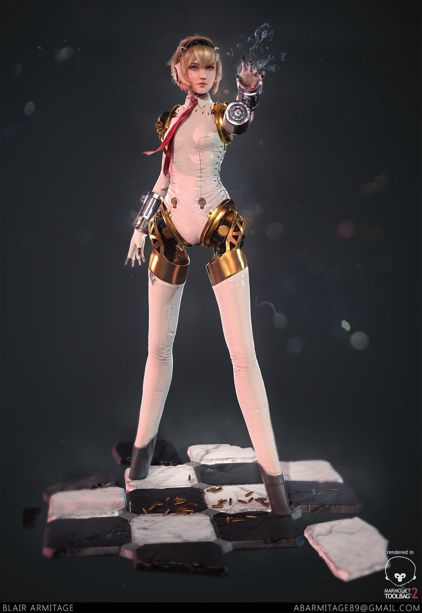 aigis (persona and 1 more) drawn by blair_armitage