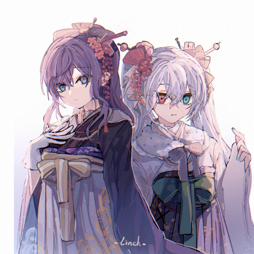 hatsune miku, asahina mafuyu, and 25-ji miku (vocaloid and 1 more) drawn by linch