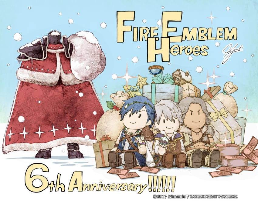 male robin, chrom, black knight, and atlas (fire emblem and 4 more) drawn by yamada_koutarou