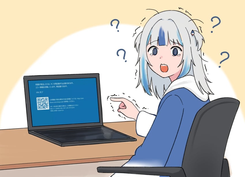 gawr gura (hololive and 3 more) drawn by nzmtarou