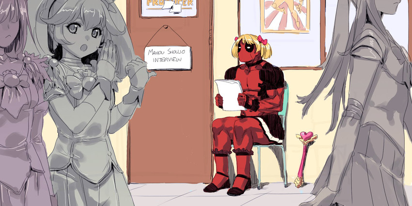 tsukino usagi, sailor moon, kise yayoi, hino akane, deadpool, and 2 more (precure and 4 more) drawn by archvermin
