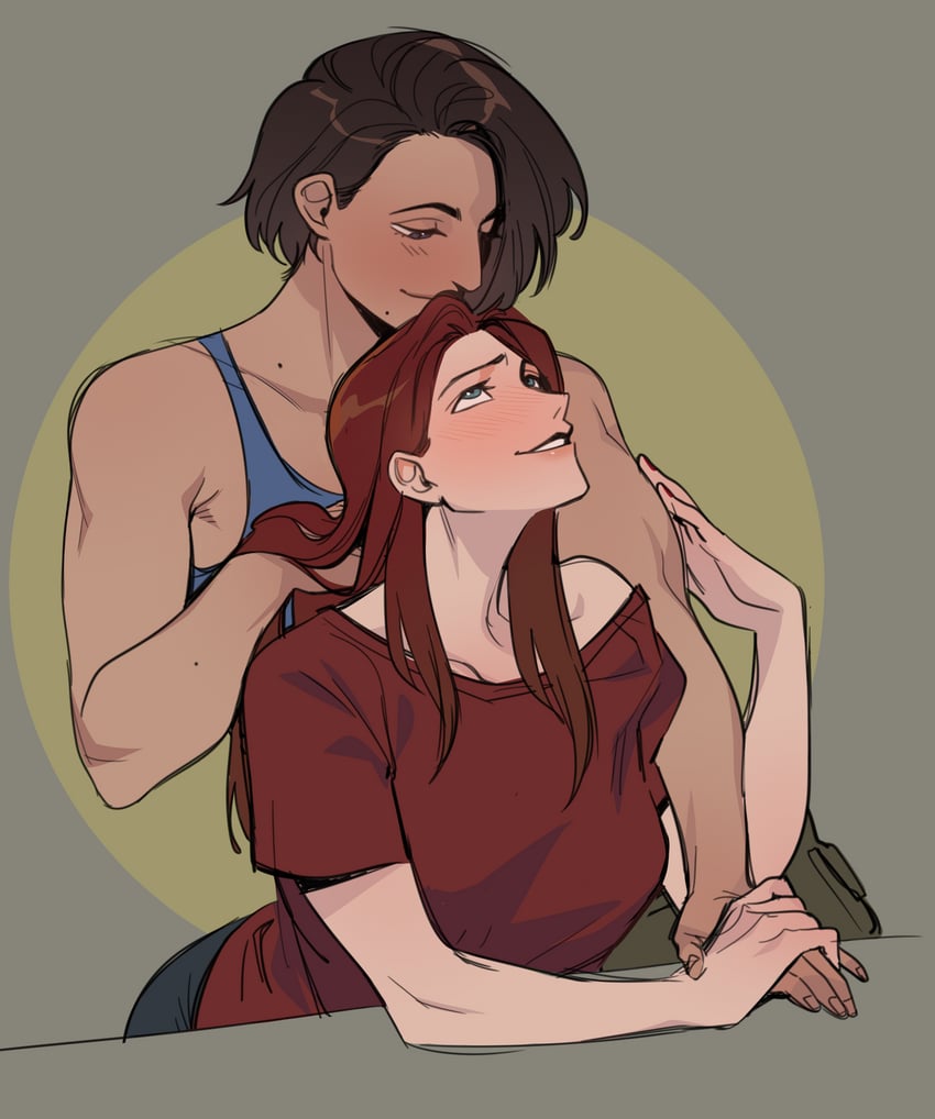 jill valentine and claire redfield (resident evil) drawn by glacier_clear