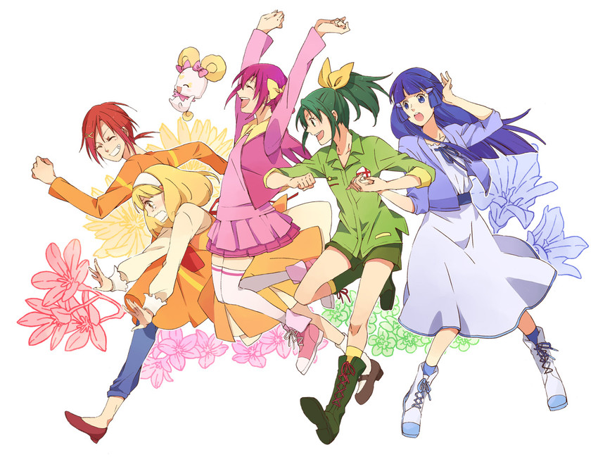 midorikawa nao, kise yayoi, aoki reika, hino akane, hoshizora miyuki, and 1 more (precure and 1 more) drawn by hiyokko_ep