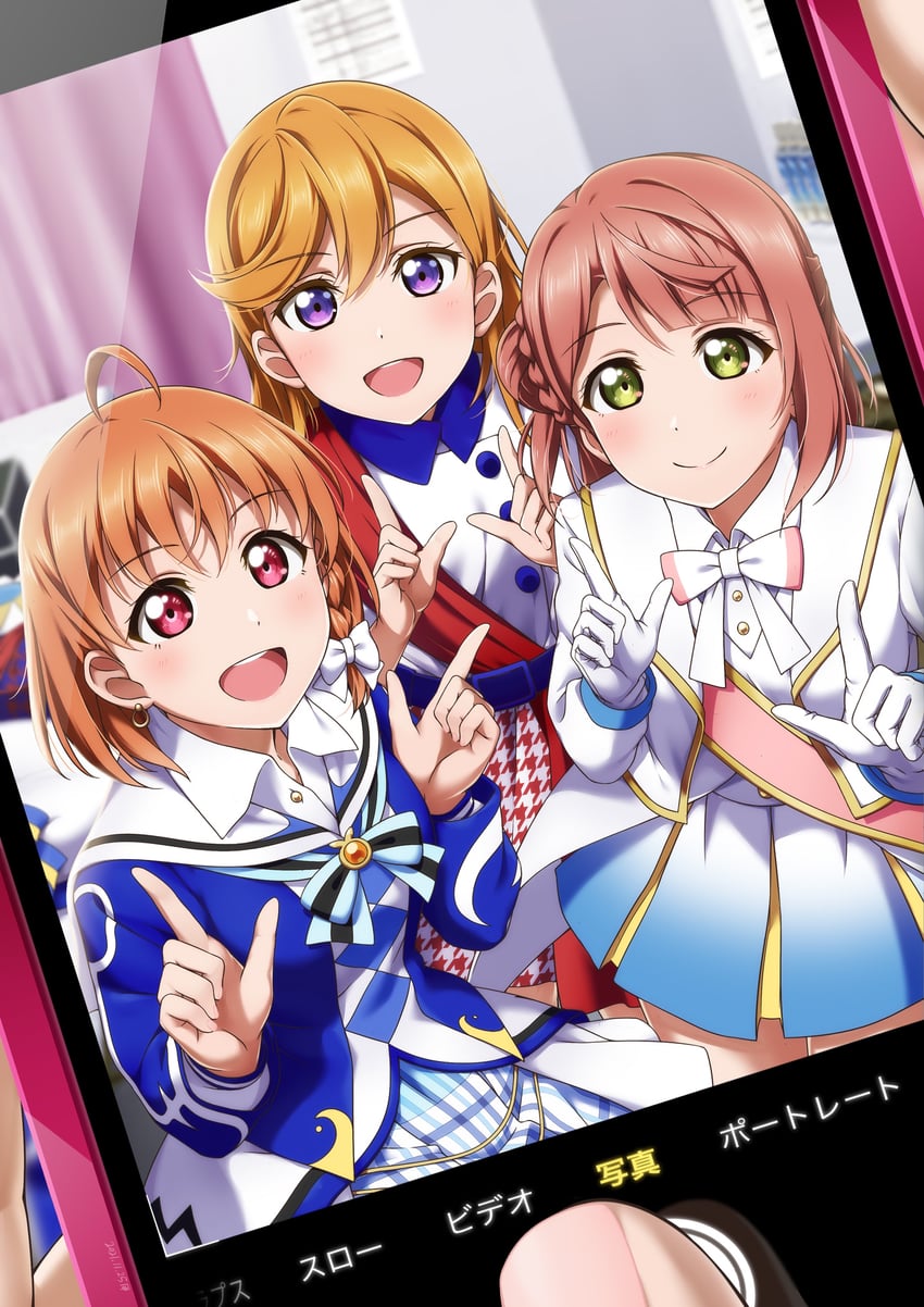 takami chika, uehara ayumu, and shibuya kanon (love live! and 3 more) drawn by shiimai