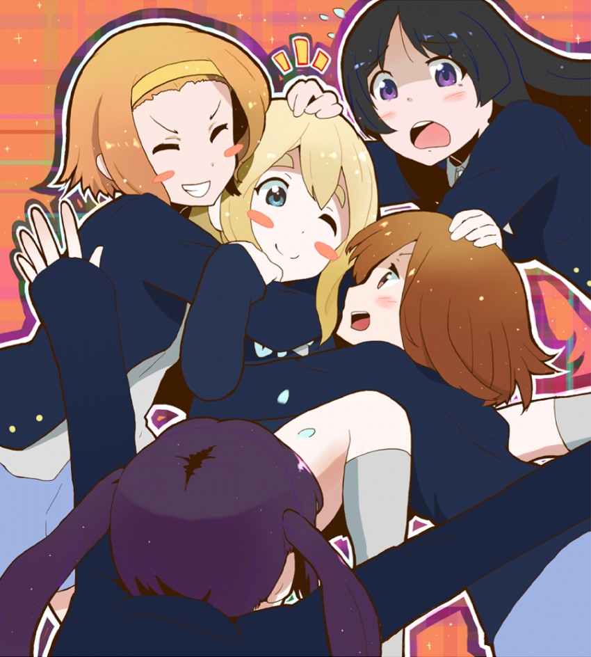 akiyama mio, nakano azusa, hirasawa yui, tainaka ritsu, and kotobuki tsumugi (k-on!) drawn by carlos_toshiki