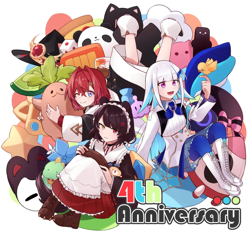lize helesta, ange katrina, inui toko, sebastian piyodore, gonzalez, and 1 more (nijisanji) drawn by slime_(kuha_le)