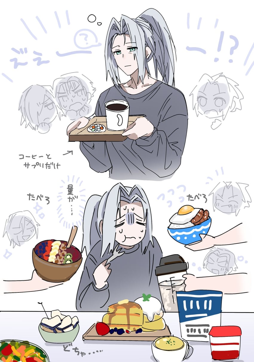 sephiroth, zack fair, genesis rhapsodos, and angeal hewley (final fantasy and 2 more) drawn by keiseki1