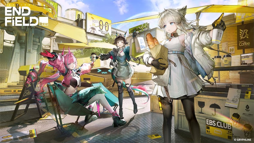 perlica, chen qianyu, and yvonne (arknights and 1 more)