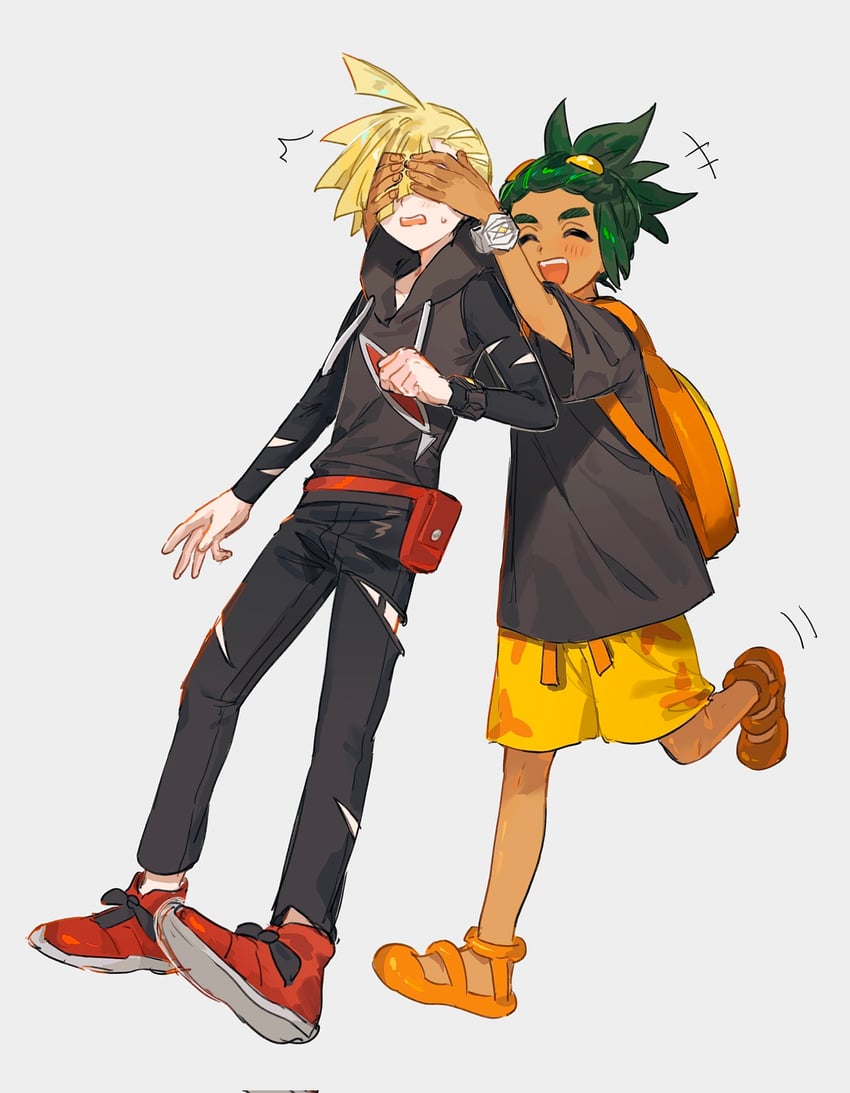 gladion and hau (pokemon and 1 more) drawn by fua1heyvot4ifsr