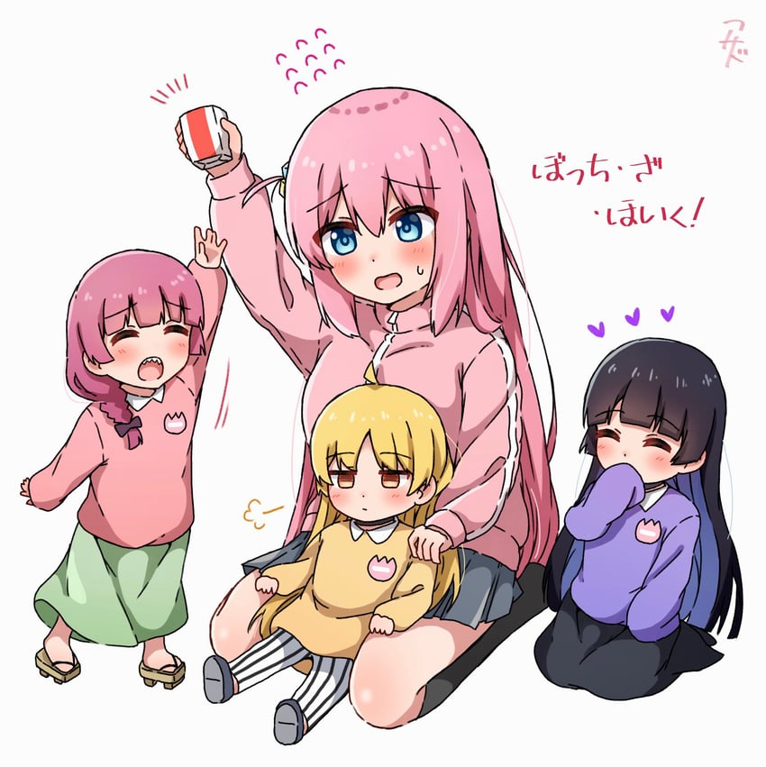 gotoh hitori, hiroi kikuri, ijichi seika, and pa-san (bocchi the rock!) drawn by shimakura_asado