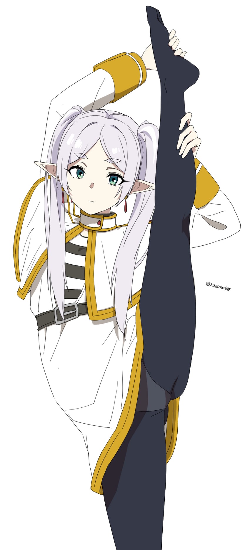 frieren (sousou no frieren) drawn by kagura-chitose_(pixiv_68338191)