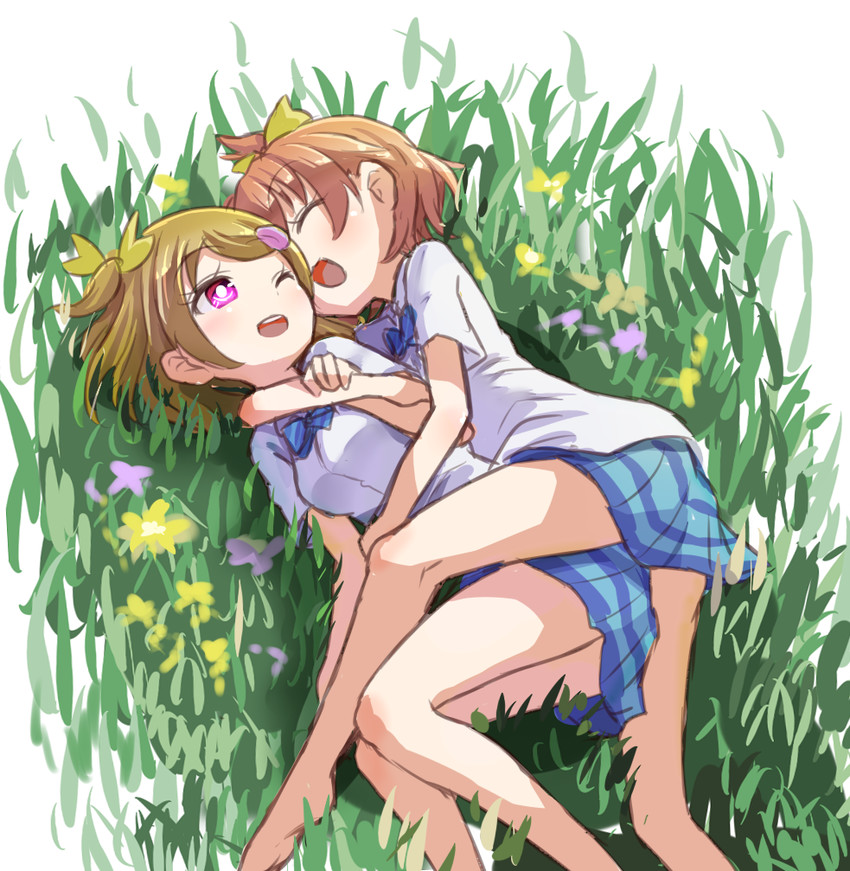 hoshizora rin and koizumi hanayo (love live! and 1 more) drawn by shipii_(jigglypuff)