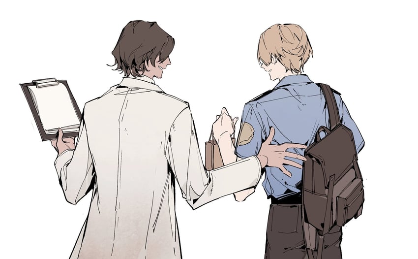 leon s. kennedy and luis sera (resident evil and 2 more) drawn by humidifier_xd