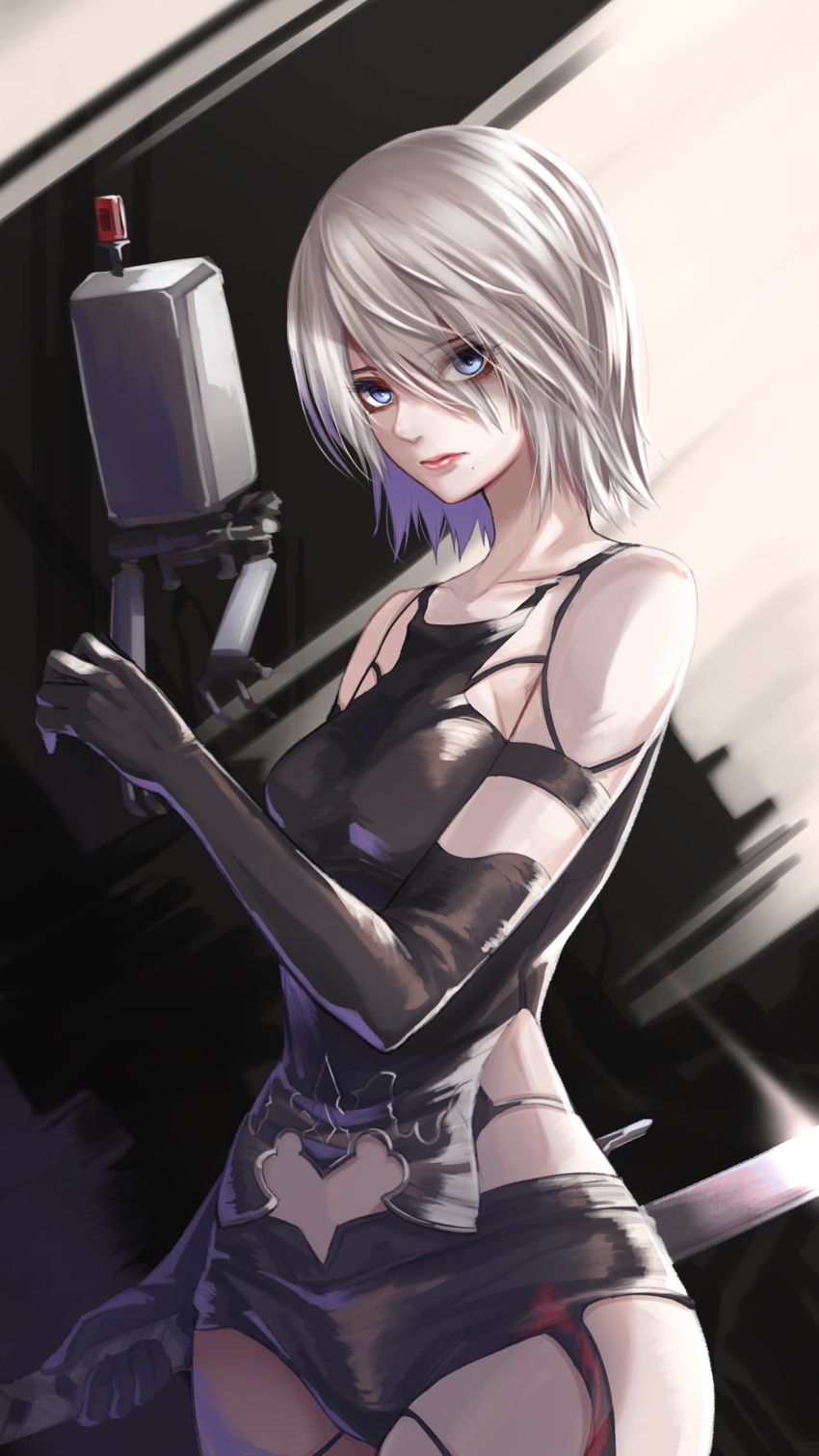 pod and a2 (nier and 1 more) drawn by re_(re_09)