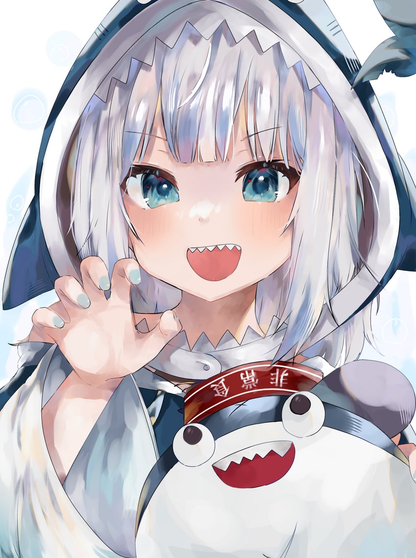 gawr gura and bloop (hololive and 1 more) drawn by arisaka129