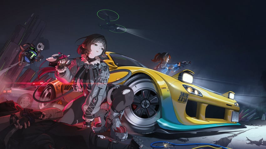 jane doe, zhu yuan, and securityboo (zenless zone zero) drawn by meda
