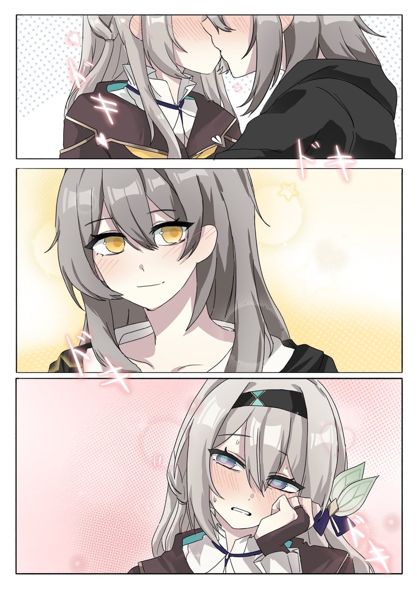 trailblazer, firefly, and stelle (honkai and 1 more) drawn by hsrmangakichi