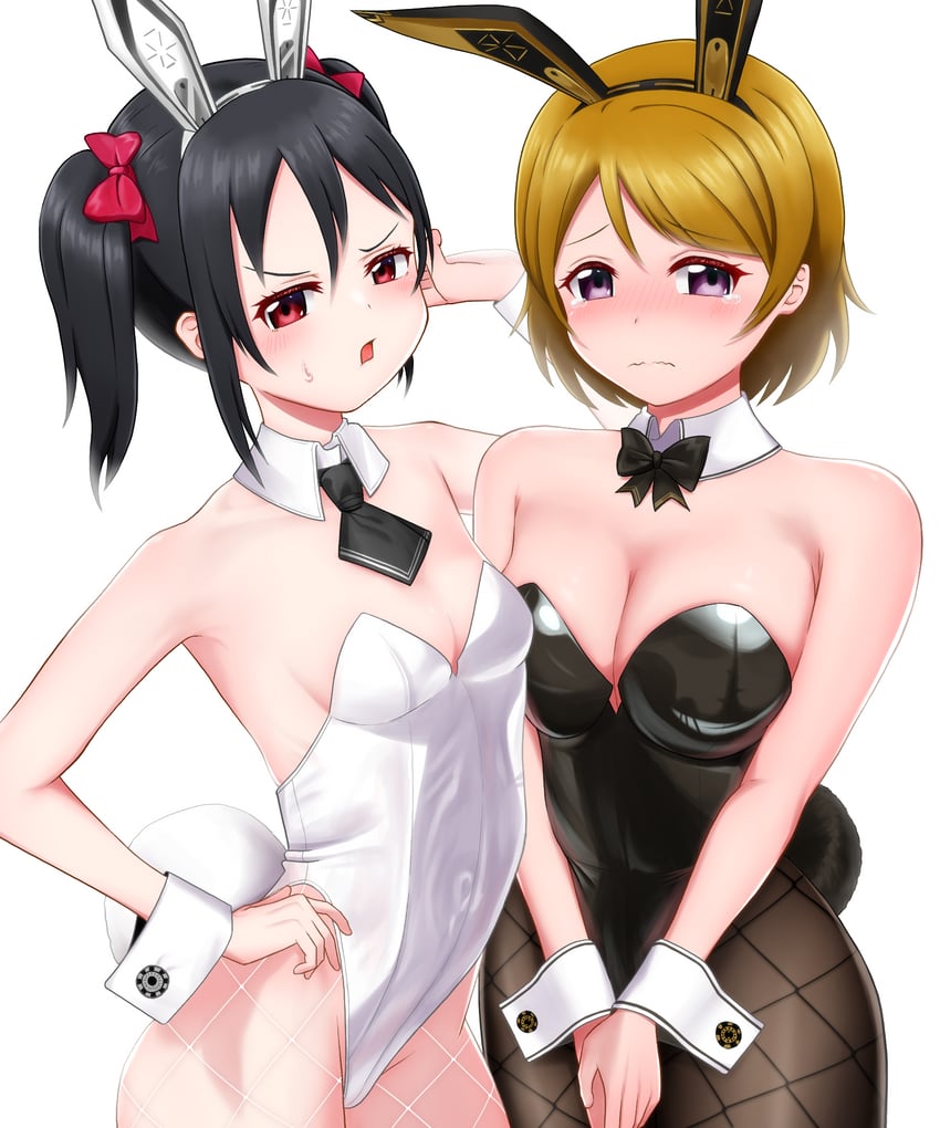 yazawa nico, koizumi hanayo, noir, blanc, tokui sora, and 1 more (love live! and 2 more) drawn by rice_natto