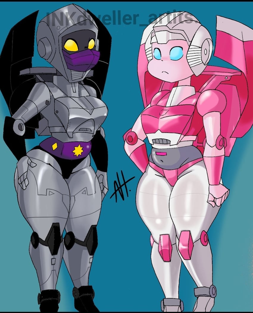 arcee and nightbird (transformers and 1 more) drawn by ink_soup321