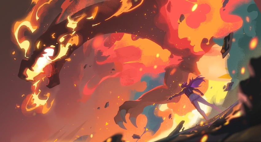leon, charizard, and gigantamax charizard (pokemon and 1 more) drawn by meipu_hm