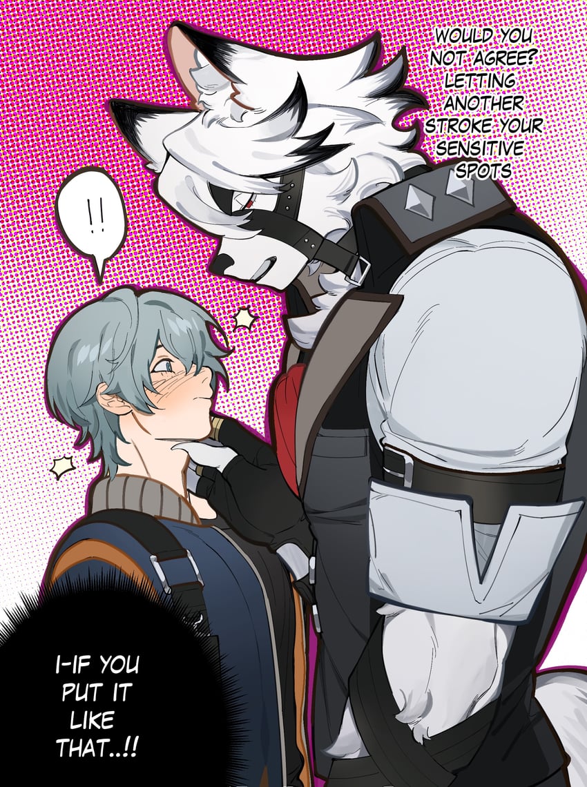 wise and von lycaon (zenless zone zero) drawn by moji00x00x