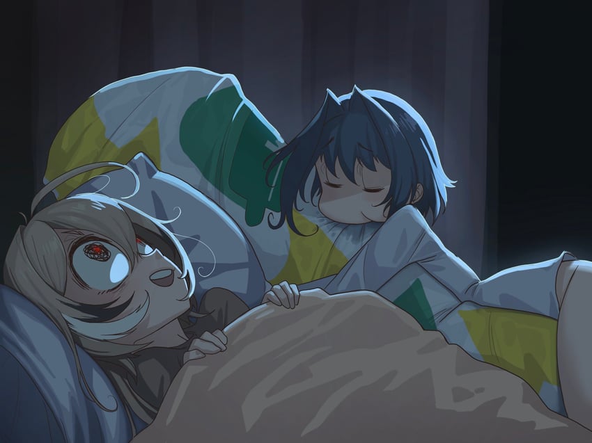 ouro kronii and nanashi mumei (hololive and 1 more) drawn by zedd_(zedgawr)