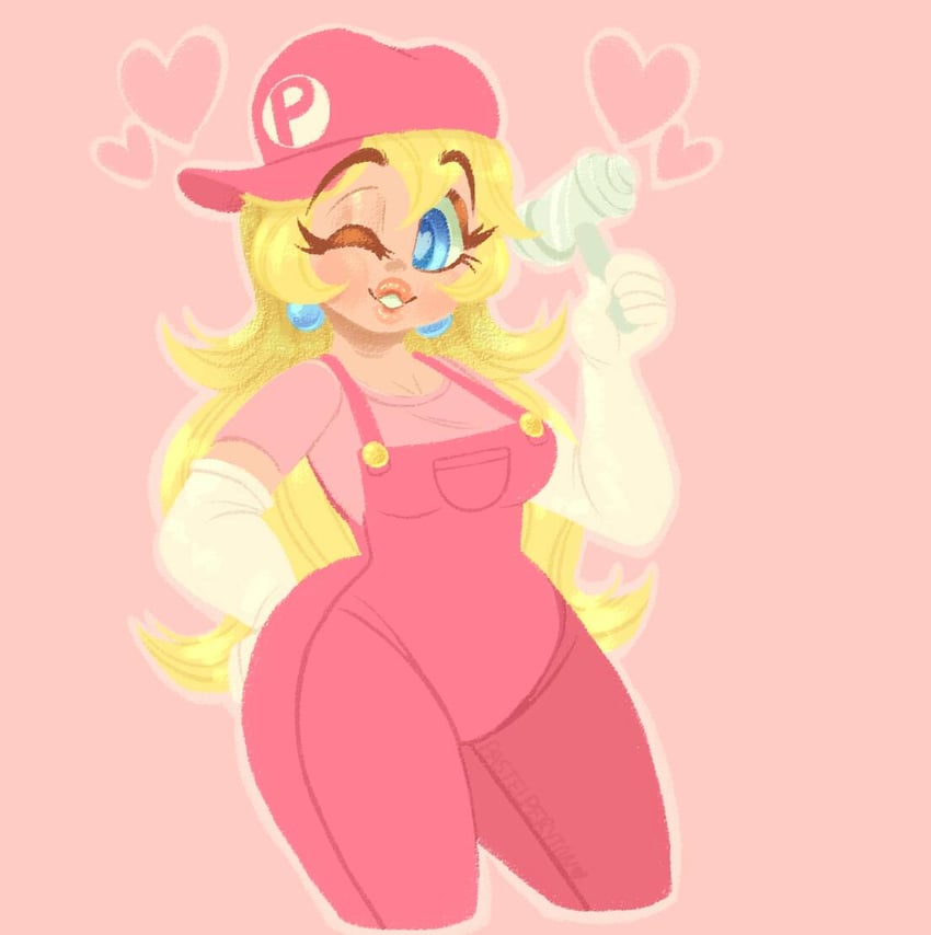 princess peach (mario) drawn by sleepyc0re