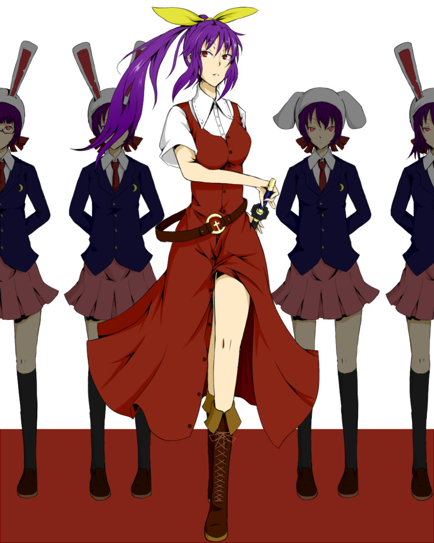 watatsuki no yorihime, reisen, and moon rabbit extra (touhou) drawn by ishimu