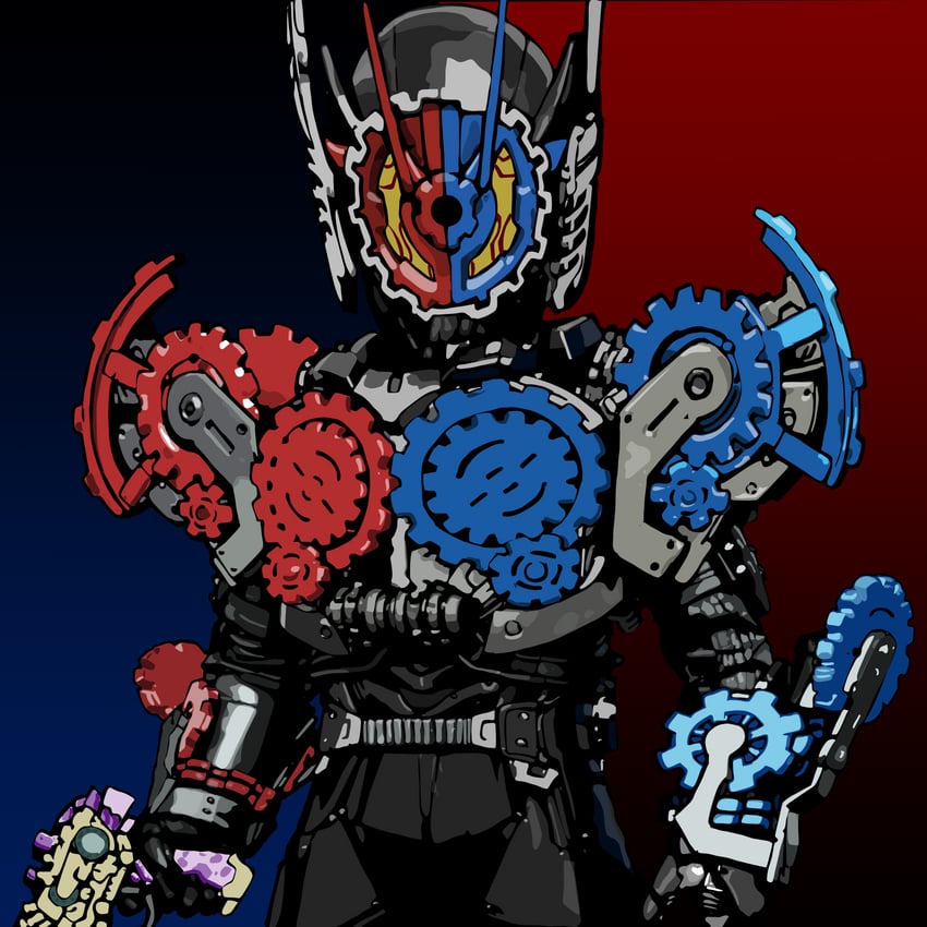bikaiser (kamen rider and 1 more) drawn by kamu_(kamu-fb)