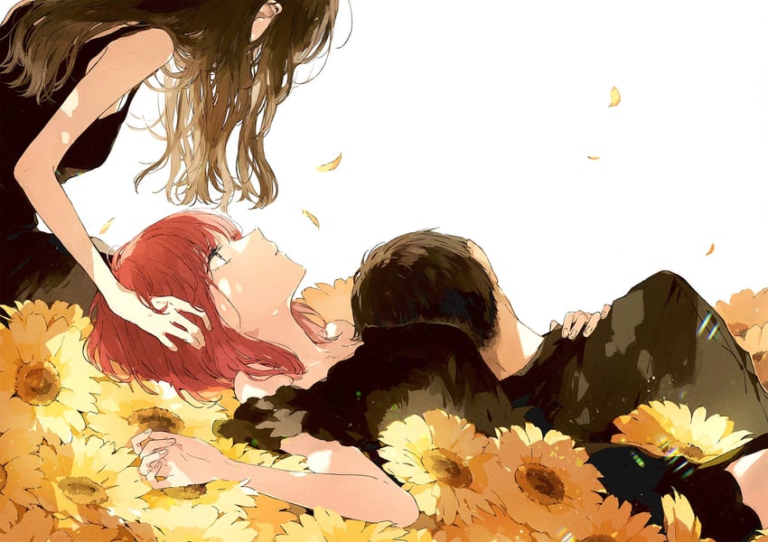 kousaka fuyuki, shirai eri, and natsume kyo (kono koi wo hoshi ni wa negawanai) drawn by kakmxxxny06