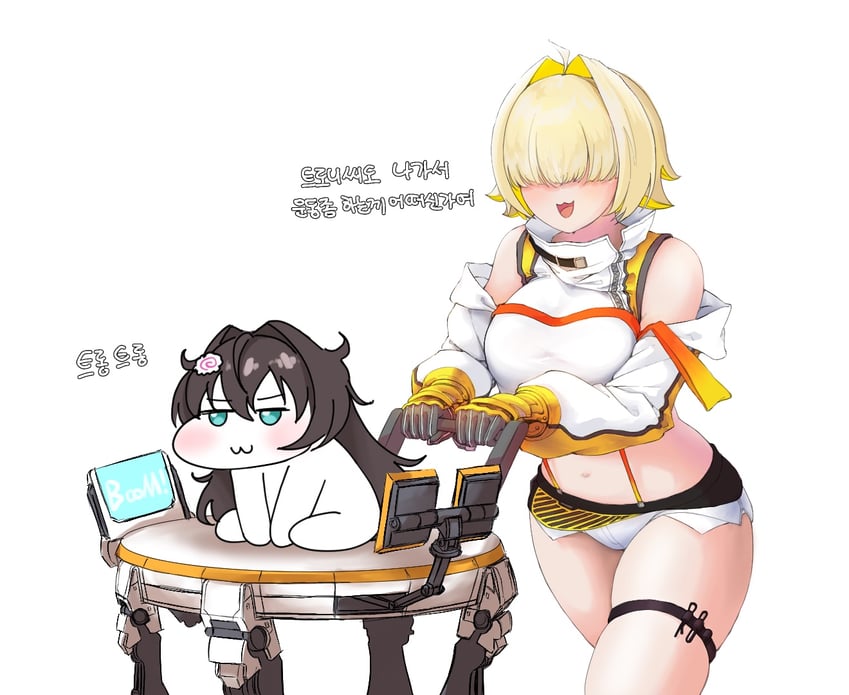 elegg, doro, and trony (goddess of victory: nikke) drawn by nagi412