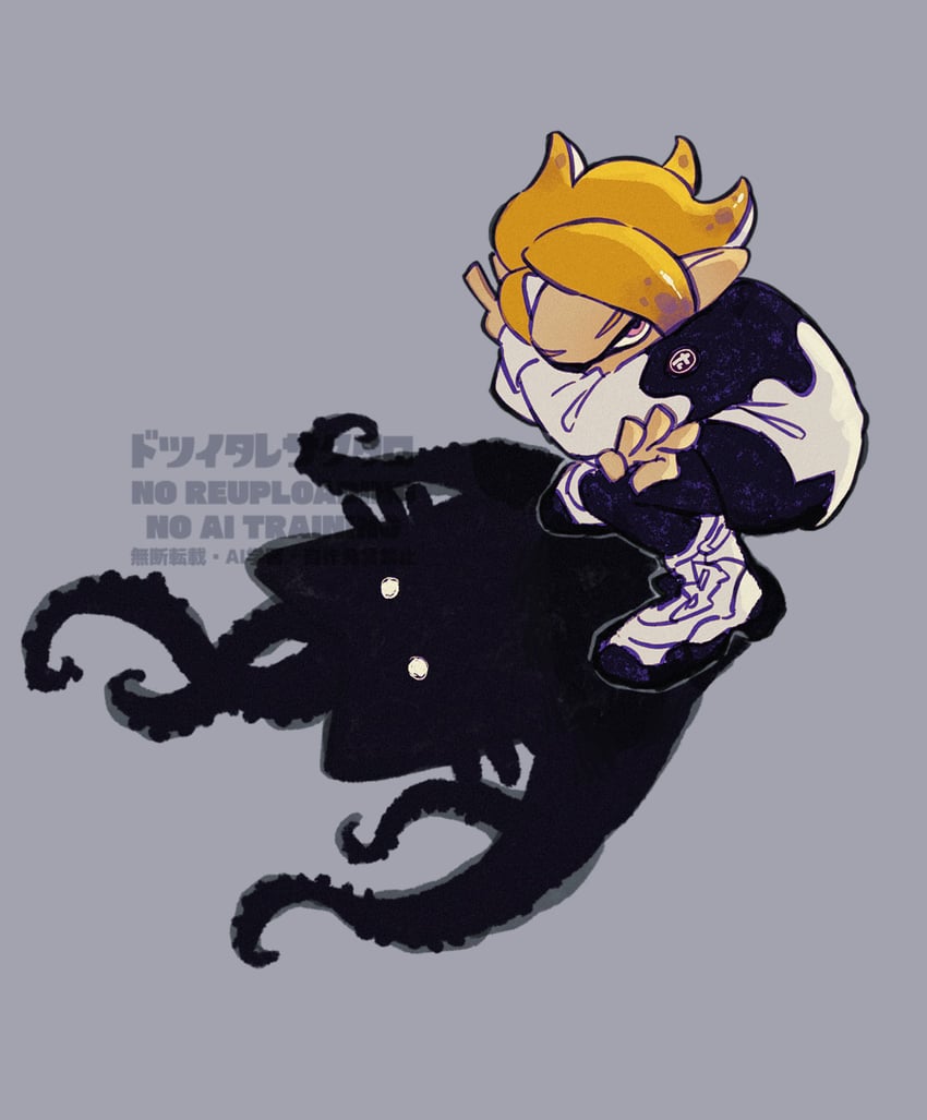 inkling player character and inkling boy (splatoon and 1 more) drawn by 39_uxue