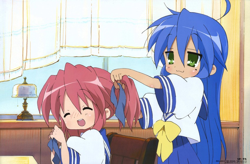 izumi konata and kobayakawa yutaka (lucky star and 1 more) drawn by yamada_naoko