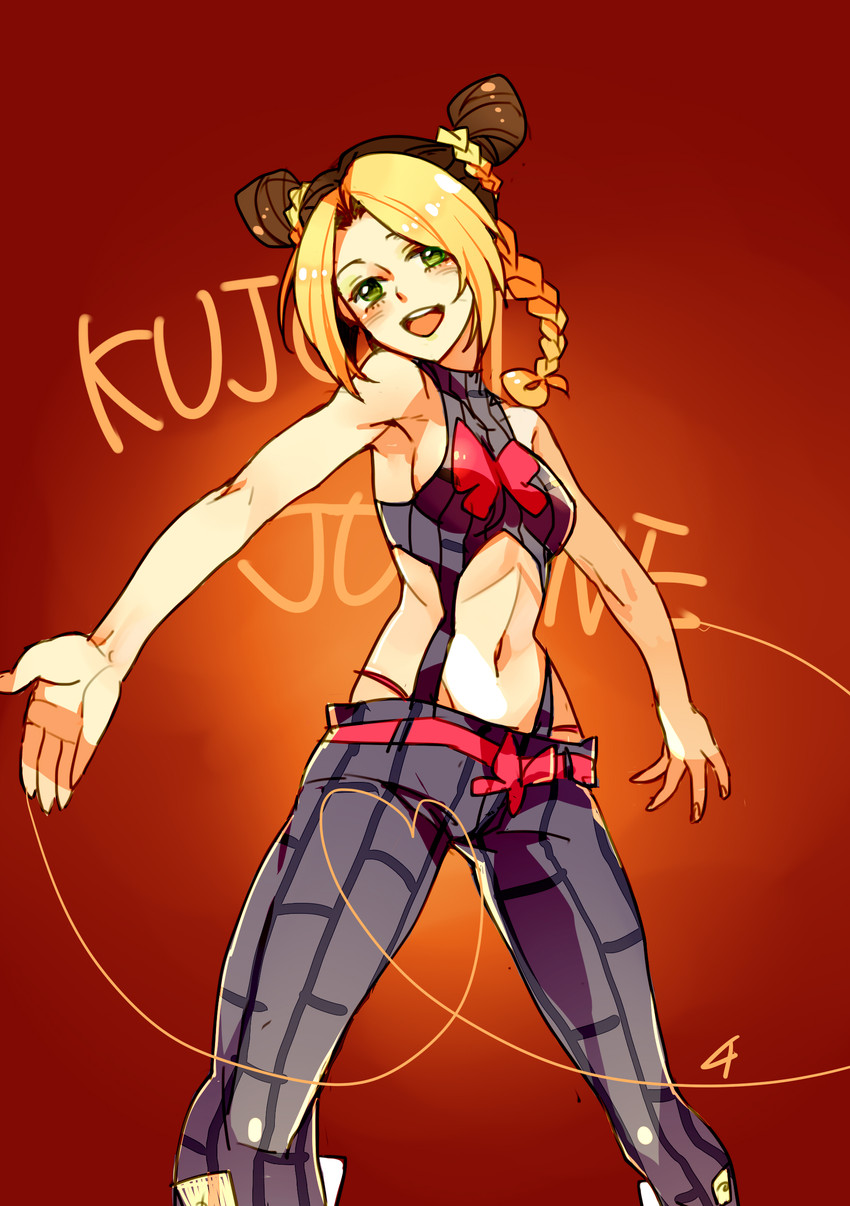 kujo jolyne (jojo no kimyou na bouken and 1 more) drawn by kinoko0302