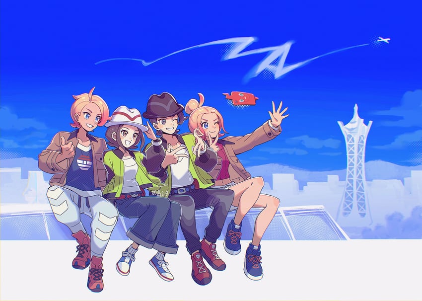 rotom, rotom phone, taunie, harmony, paxton, and 1 more (pokemon and 1 more) drawn by nai_gai_hongcha