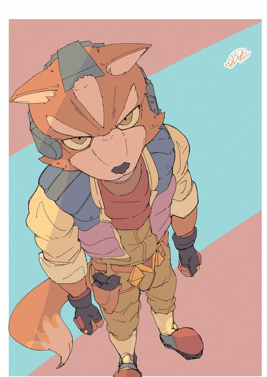 fox mccloud (super smash bros. and 1 more) drawn by enso_turtle