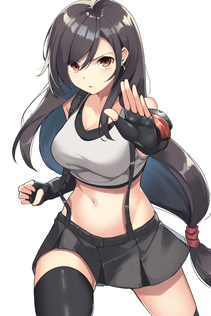 tifa lockhart (final fantasy and 2 more) drawn by suiroh_(shideoukami)