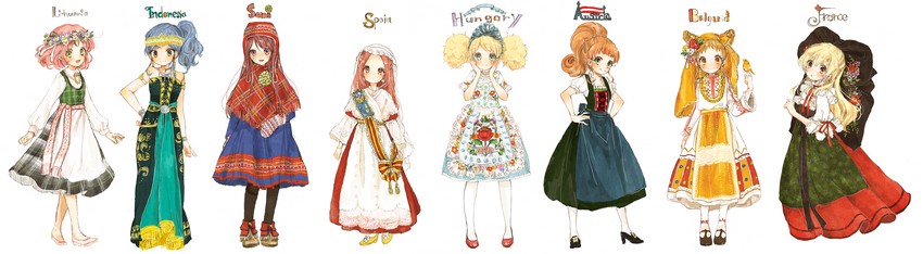 hoshimiya ichigo, kiriya aoi, shibuki ran, arisugawa otome, saegusa kii, and 3 more (aikatsu!) drawn by koedo