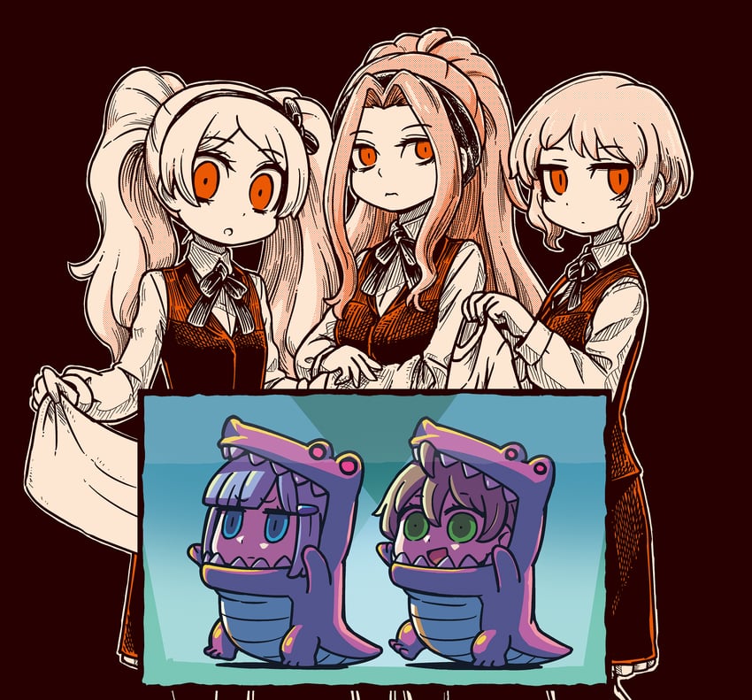 makabe mizuki, sakuramori kaori, shiraishi tsumugi, emily stewart, and nikaido chizuru (idolmaster and 2 more) drawn by riyo_(lyomsnpmp)