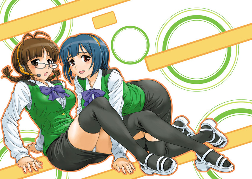 akizuki ritsuko and otonashi kotori (idolmaster and 1 more) drawn by hida_tatsuo