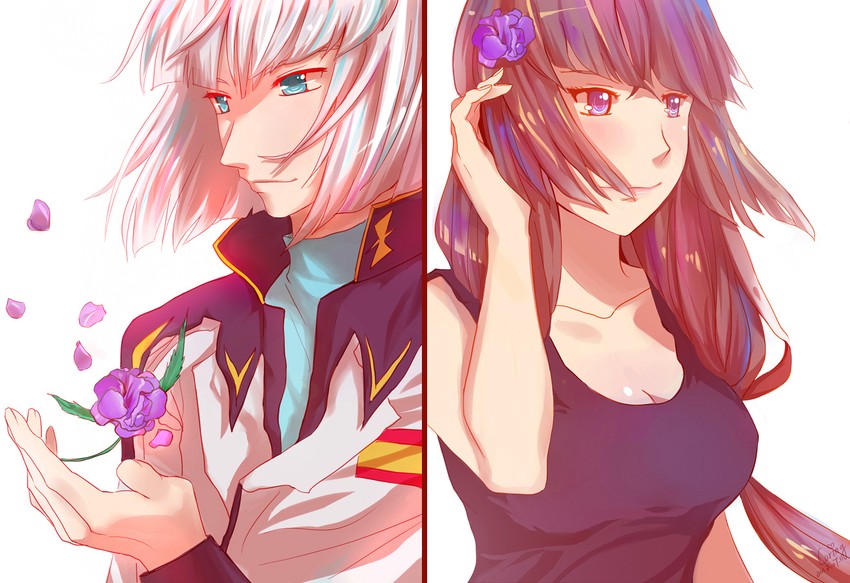 yzak joule and shiho hahnenfuss (gundam and 2 more) drawn by kain8121
