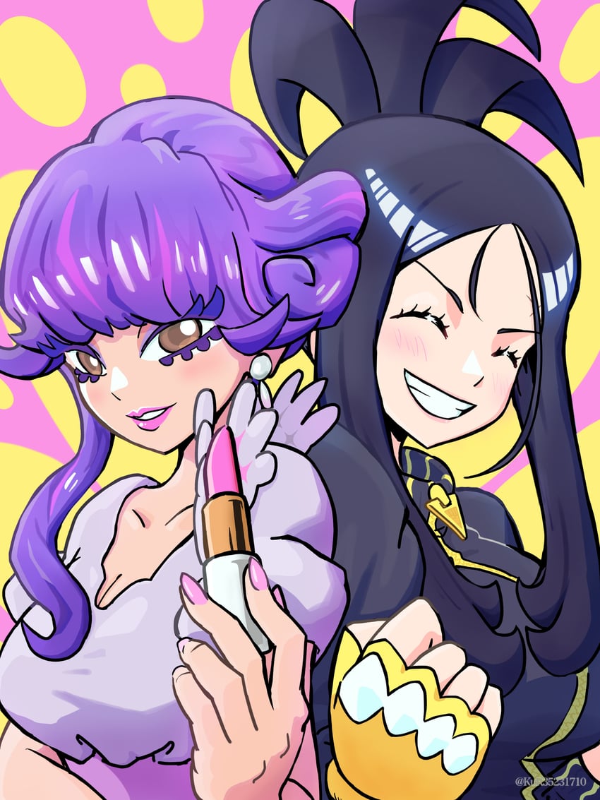 dendra and tulip (pokemon and 1 more) drawn by aruke_(gter7727)