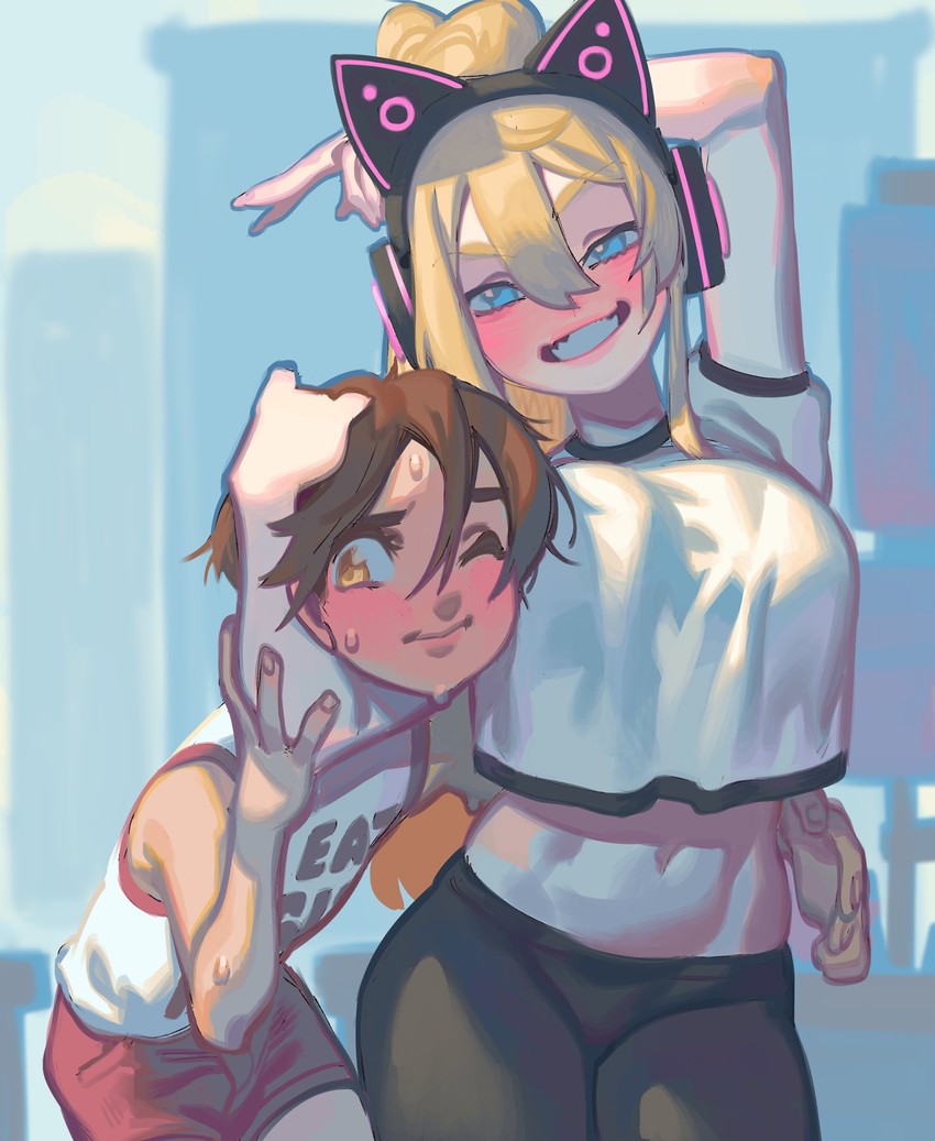 lucky chloe (tekken and 1 more) drawn by gloss_(hotglossed)