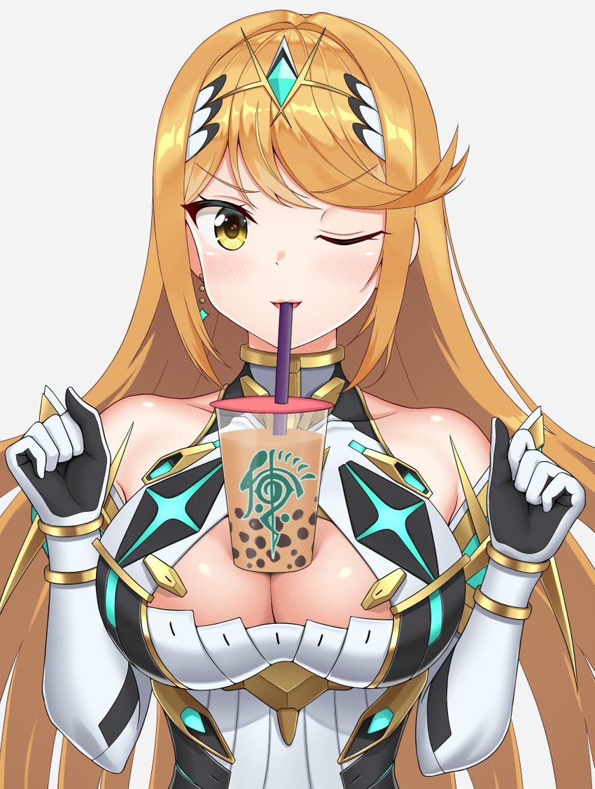 mythra (xenoblade chronicles and 1 more) drawn by nemunemu_semi