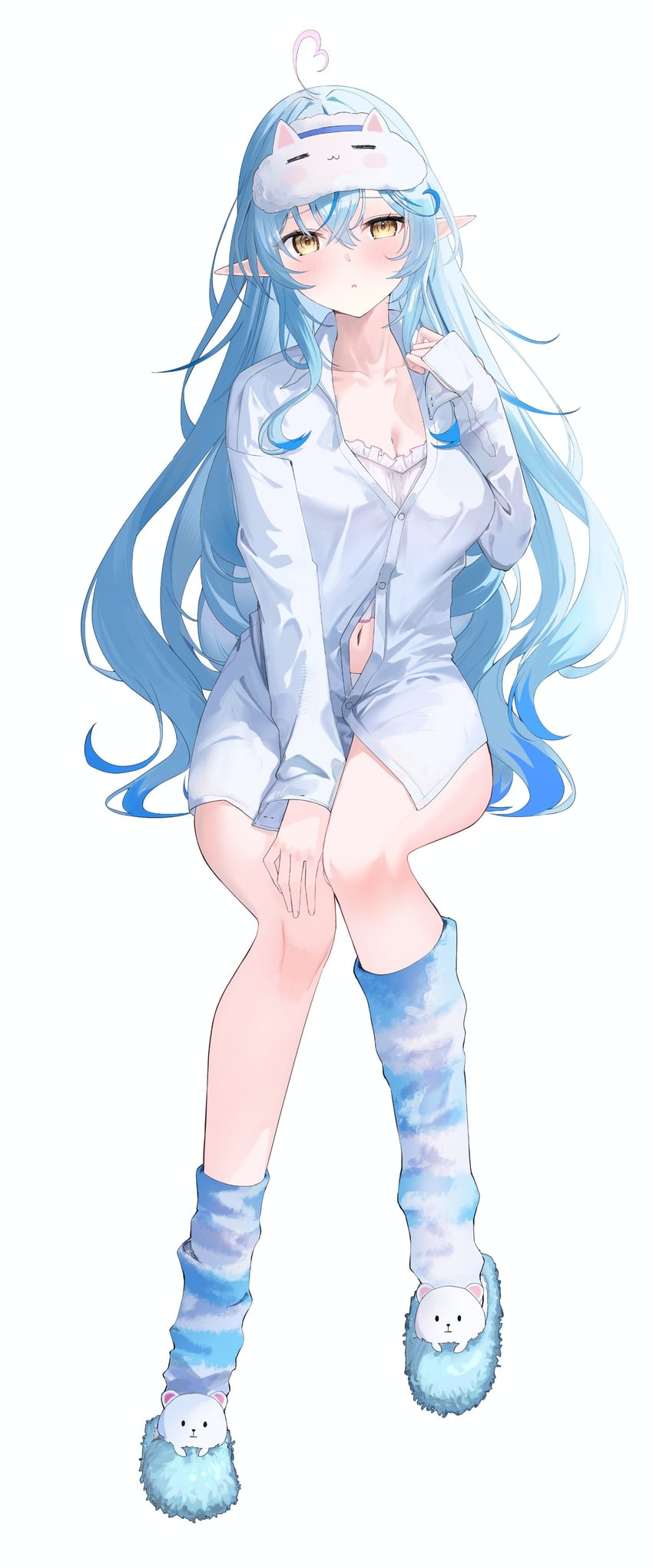 yukihana lamy, daifuku, and yukimin (hololive) drawn by aki_uzuki3